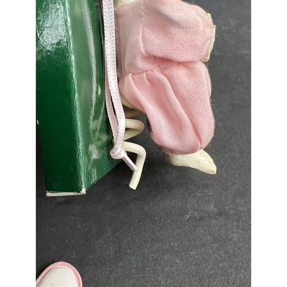 Vtg Kurt Adler Jingle‎ Bell Mouse Ornament with Heart Ceramic Anthropomorphic - Picture 4 of 7